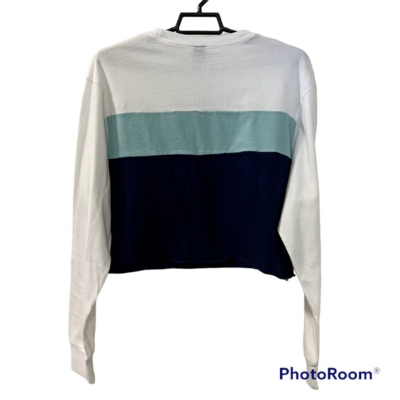 Wild Fable Womens Colorblock Cropped Top Tee Long Sleeve Shirt Size Small - Picture 2 of 12